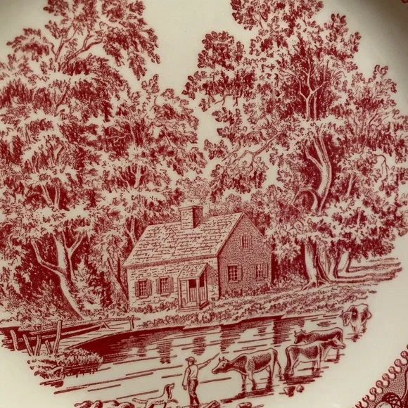 Circa 1965 Ted Transferware Plate - Picture 4 of 5